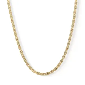 14k three color solid Valentino chain-227222