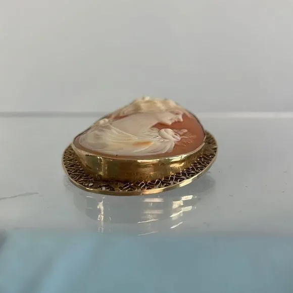 14ktVintage Cameo Pin