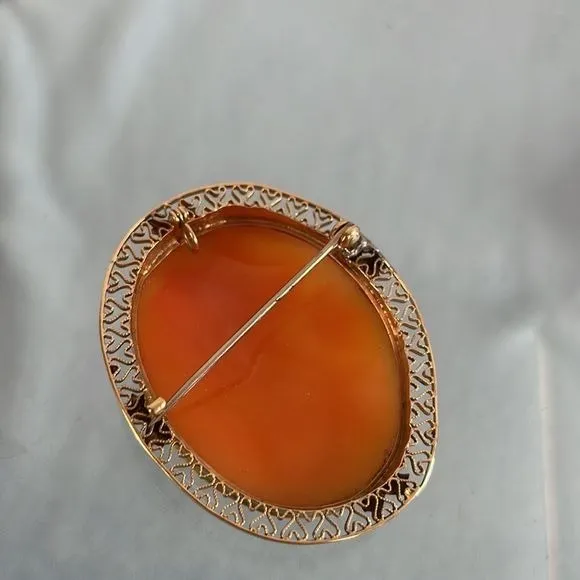 14ktVintage Cameo Pin