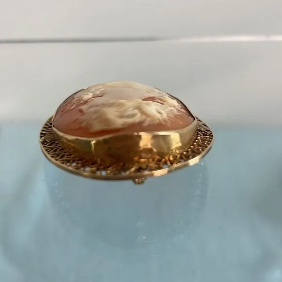 14ktVintage Cameo Pin