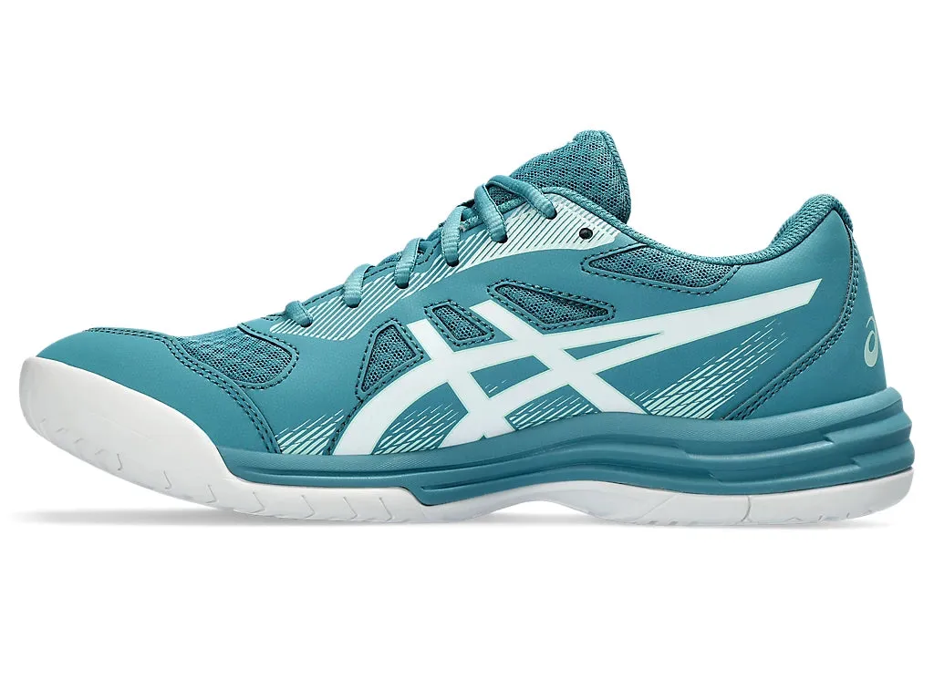 Asics Upcourt 5 Badminton Shoes - Blue Teal/White