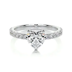 Audrey Lab Grown Diamond Ring -18K White Gold