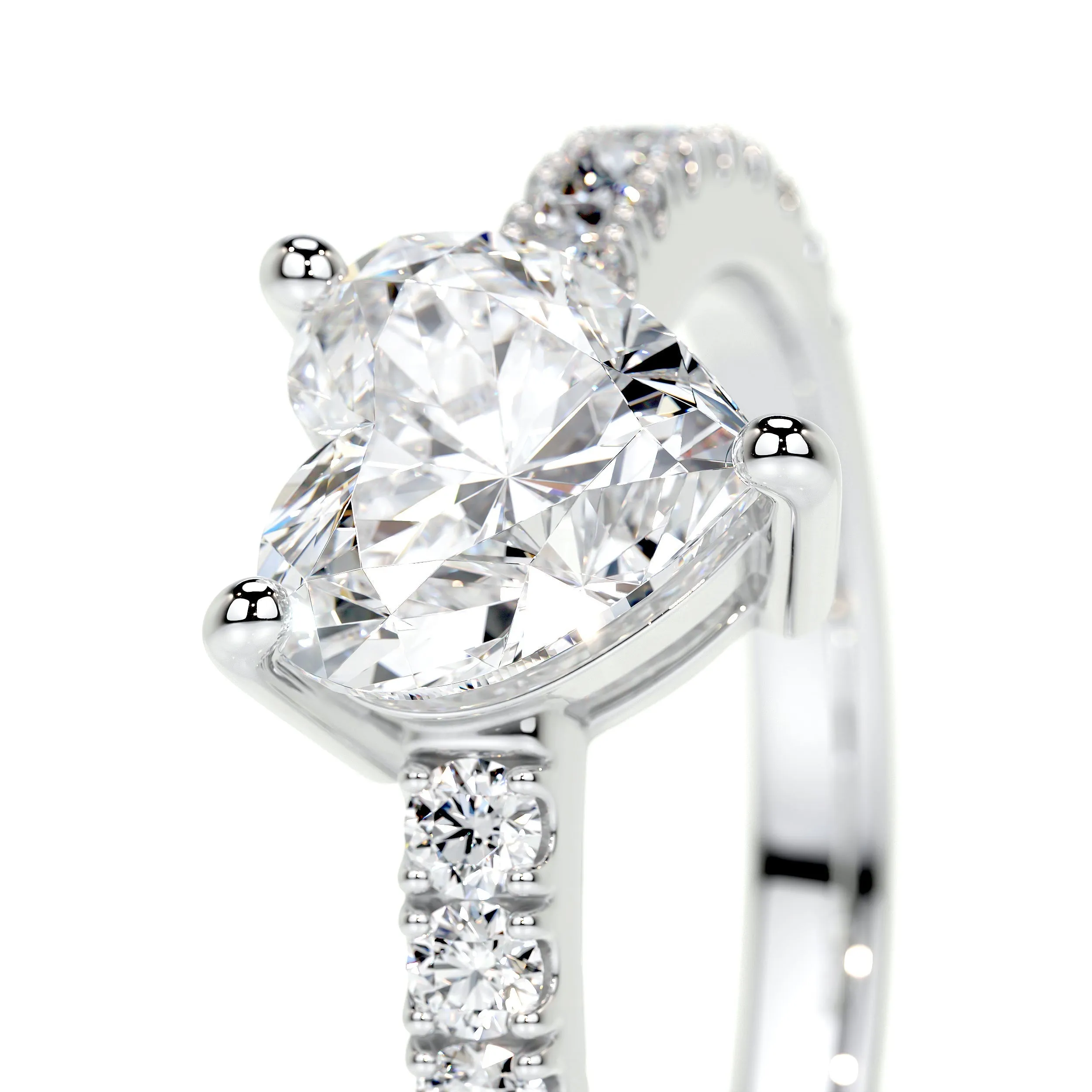 Audrey Lab Grown Diamond Ring -18K White Gold