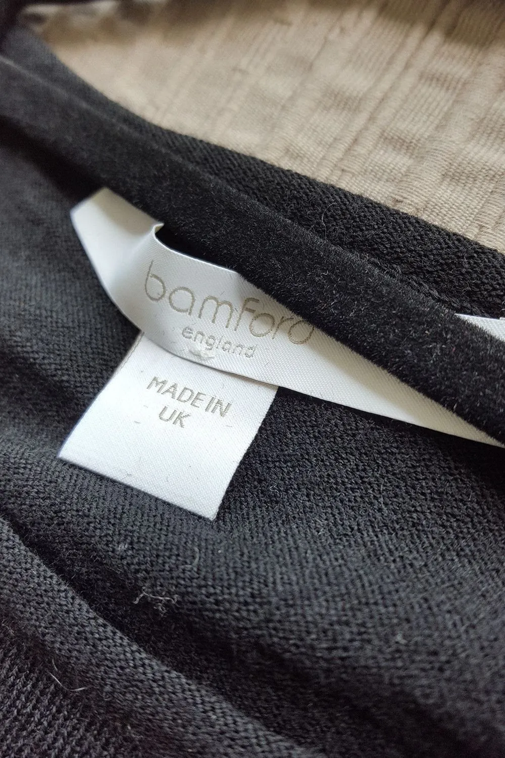 BAMFORD Black Wool Sleeveless Tank Top (M)