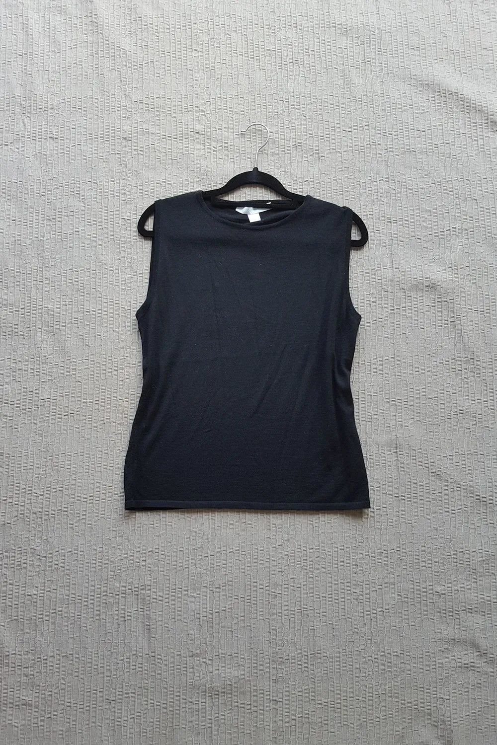 BAMFORD Black Wool Sleeveless Tank Top (M)