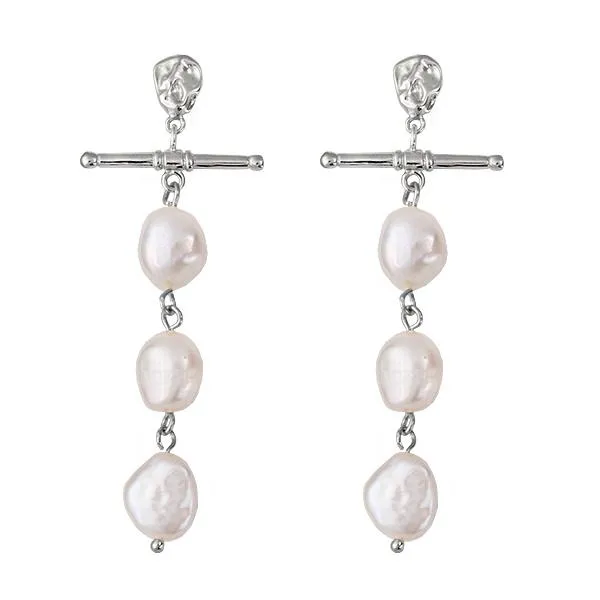 Bianc Pebble Pearl Earrings