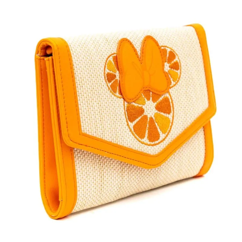 Buckle Down Minnie Mouse Citrus Raffia Cross Body Bag