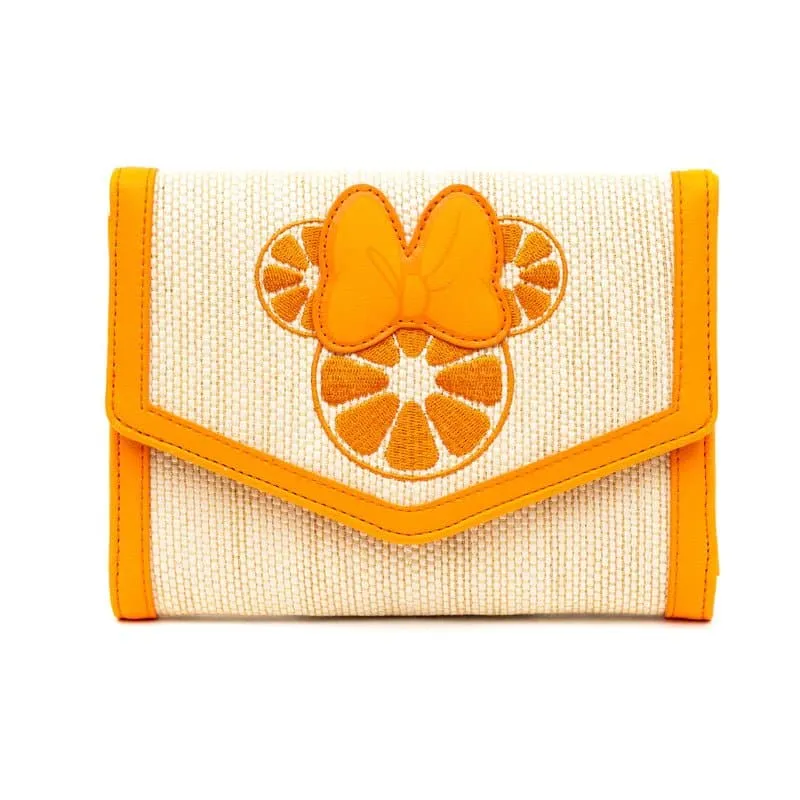 Buckle Down Minnie Mouse Citrus Raffia Cross Body Bag