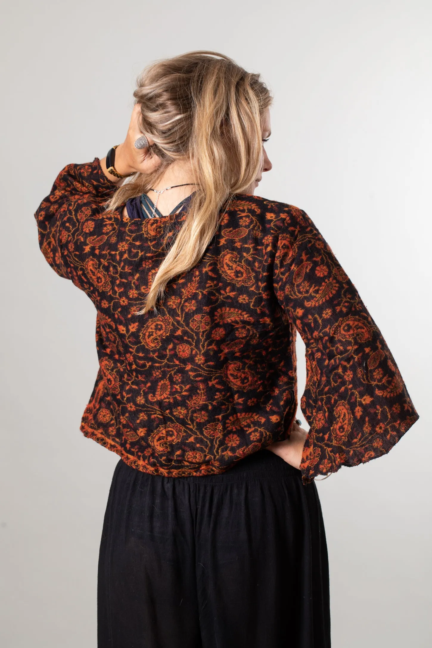 Buta Indian Flare Sleeve Cardigan