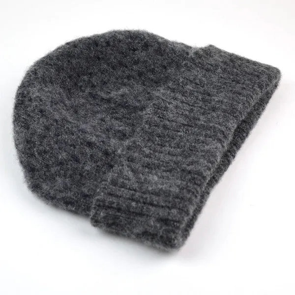 cableami - Shaggy Dog Dot Beanie - Grey