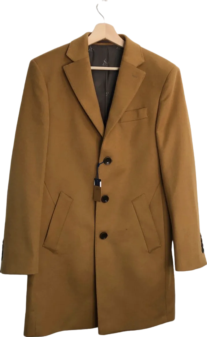 Charles Tyrwhitt Camel Pure Wool Overcoat 36R UK