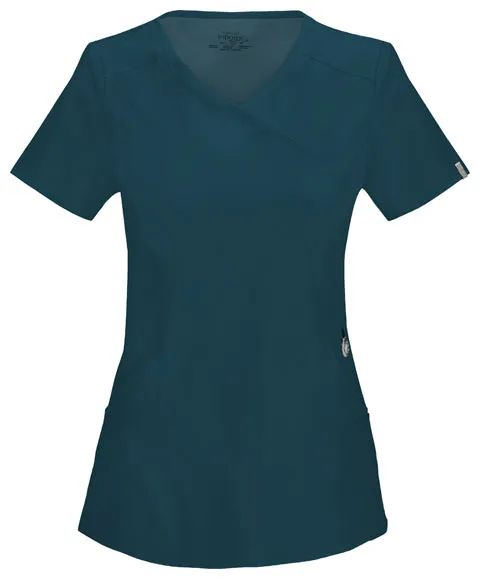 Cherokee Infinity Women's Mock Wrap Scrub Top 2625A