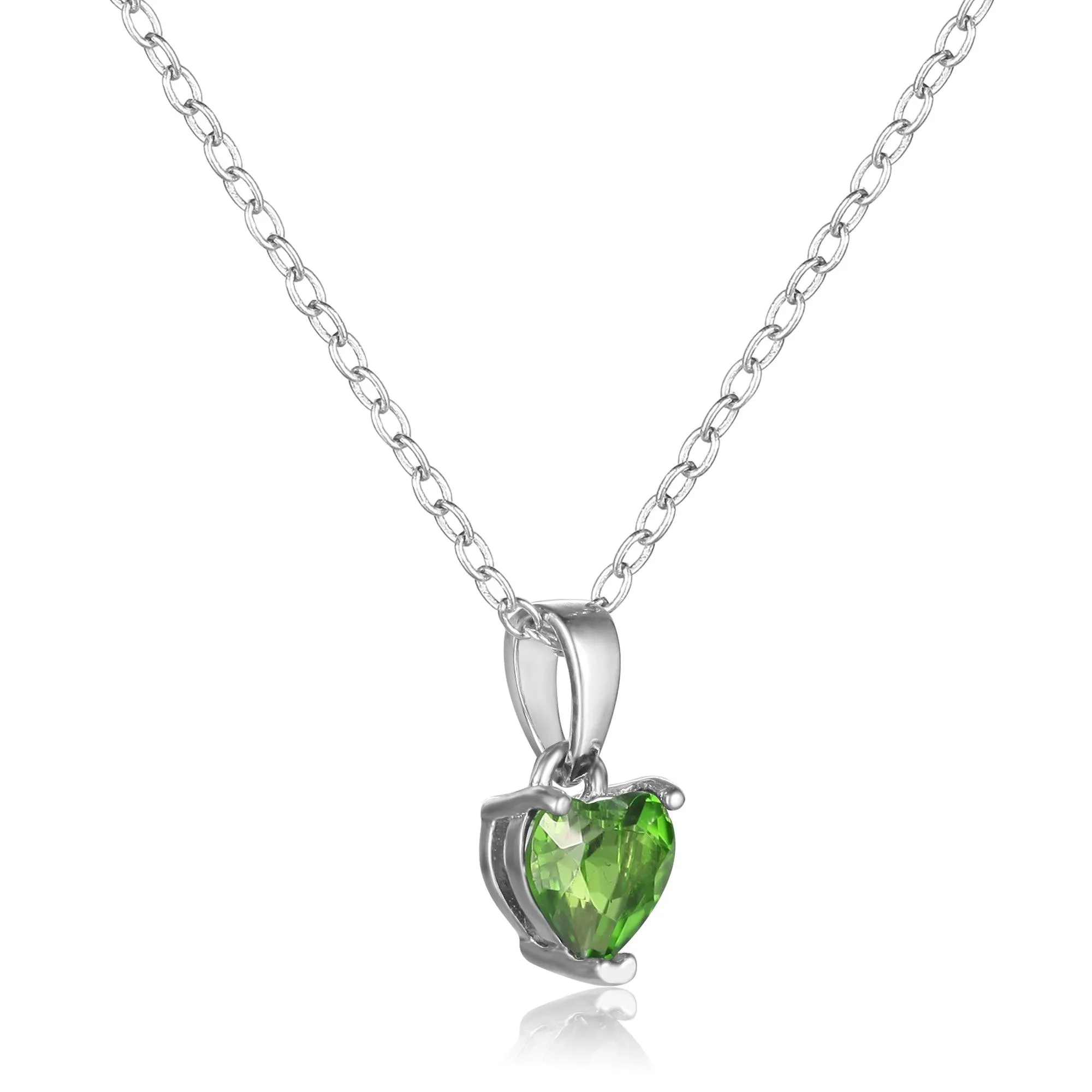 Chrome Diopside Heart Necklace