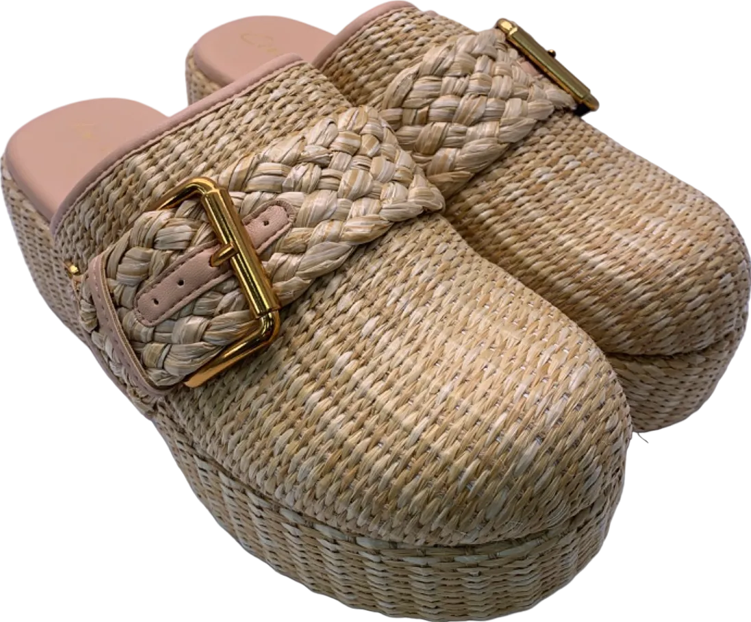 Circus by Sam Edelman Natural Woven Platform Mules UK 5