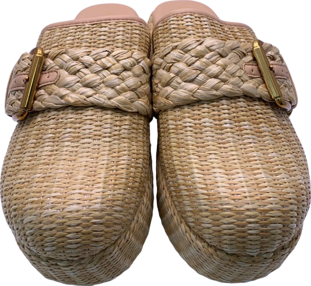 Circus by Sam Edelman Natural Woven Platform Mules UK 5