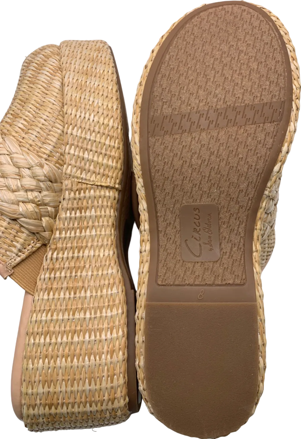 Circus by Sam Edelman Natural Woven Platform Mules UK 5