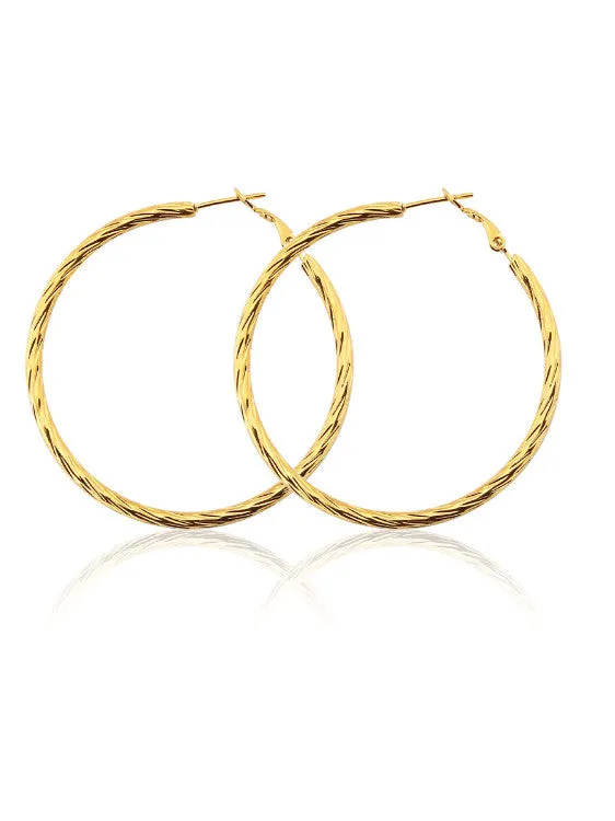 Claire Twisted Gold Hoop