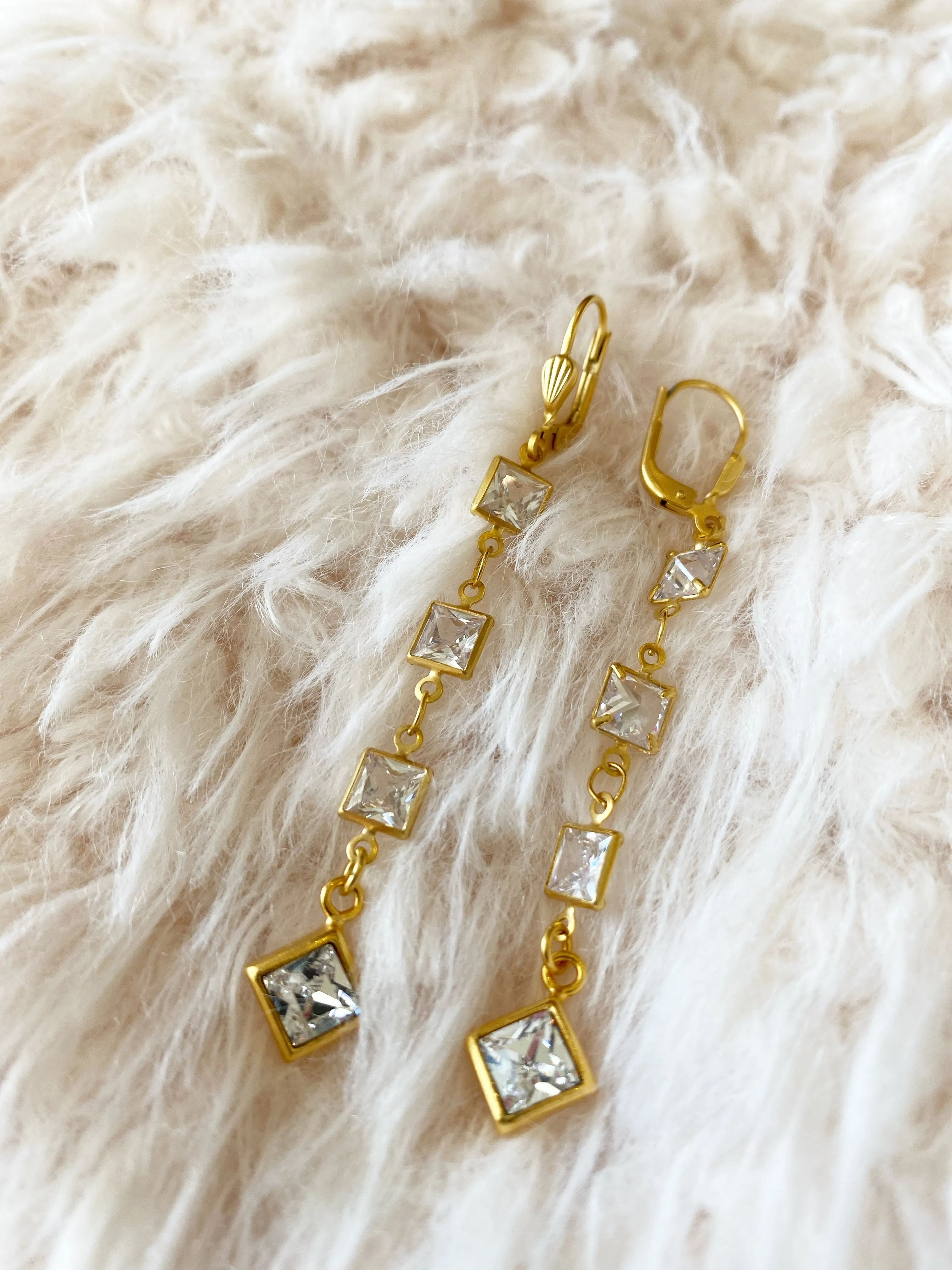 Crystal Chain Earrings