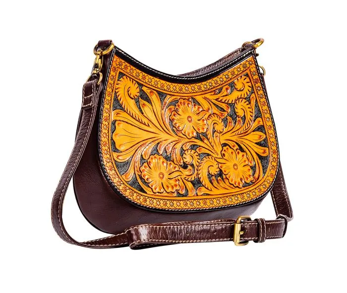 Daisy Hill Trail Hand-Tooled Bag