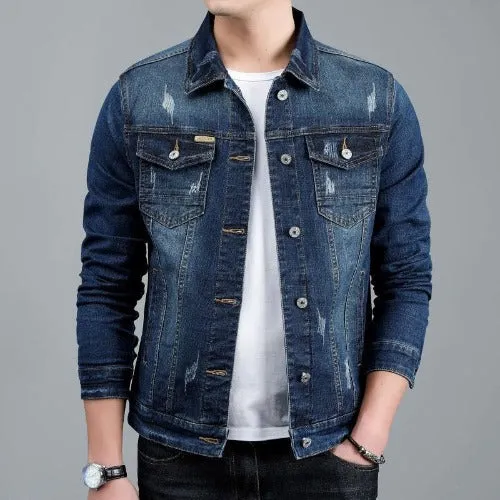 Denim jean sleeve shirt mens