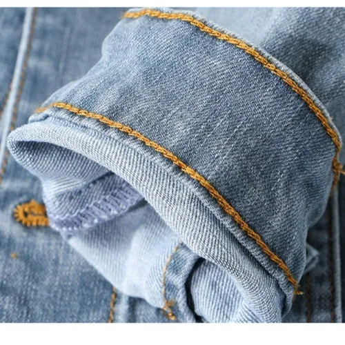 Denim jean sleeve shirt mens