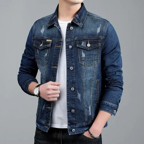 Denim jean sleeve shirt mens