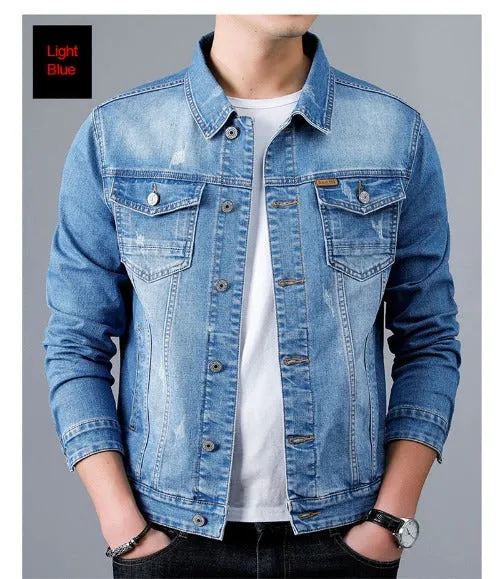 Denim jean sleeve shirt mens