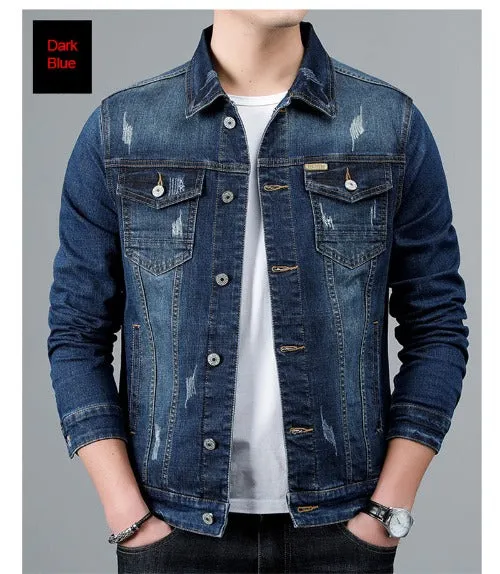 Denim jean sleeve shirt mens