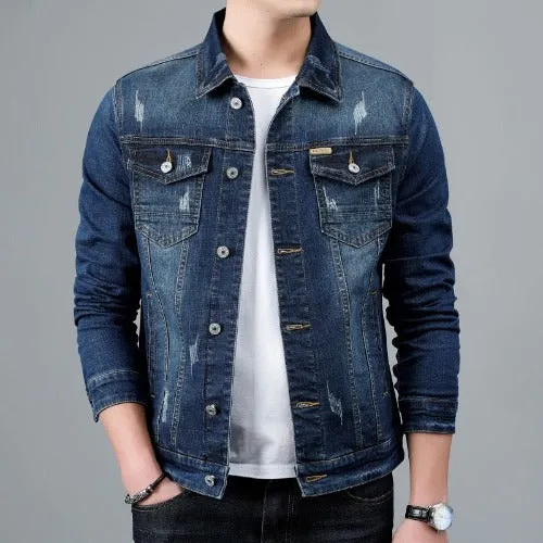 Denim jean sleeve shirt mens