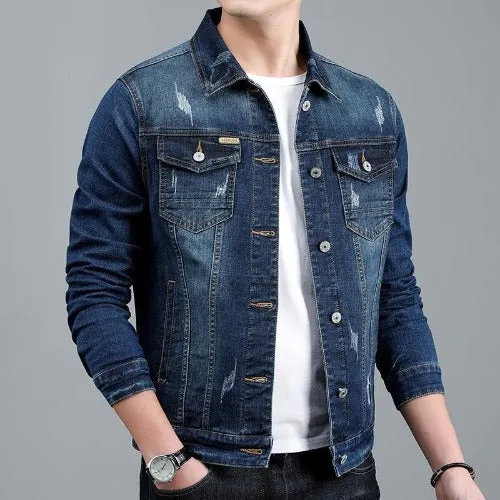 Denim jean sleeve shirt mens