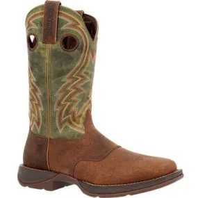 Durango Men's Rebel  12" Square Toe Western Work Boot -Green- DDB0390