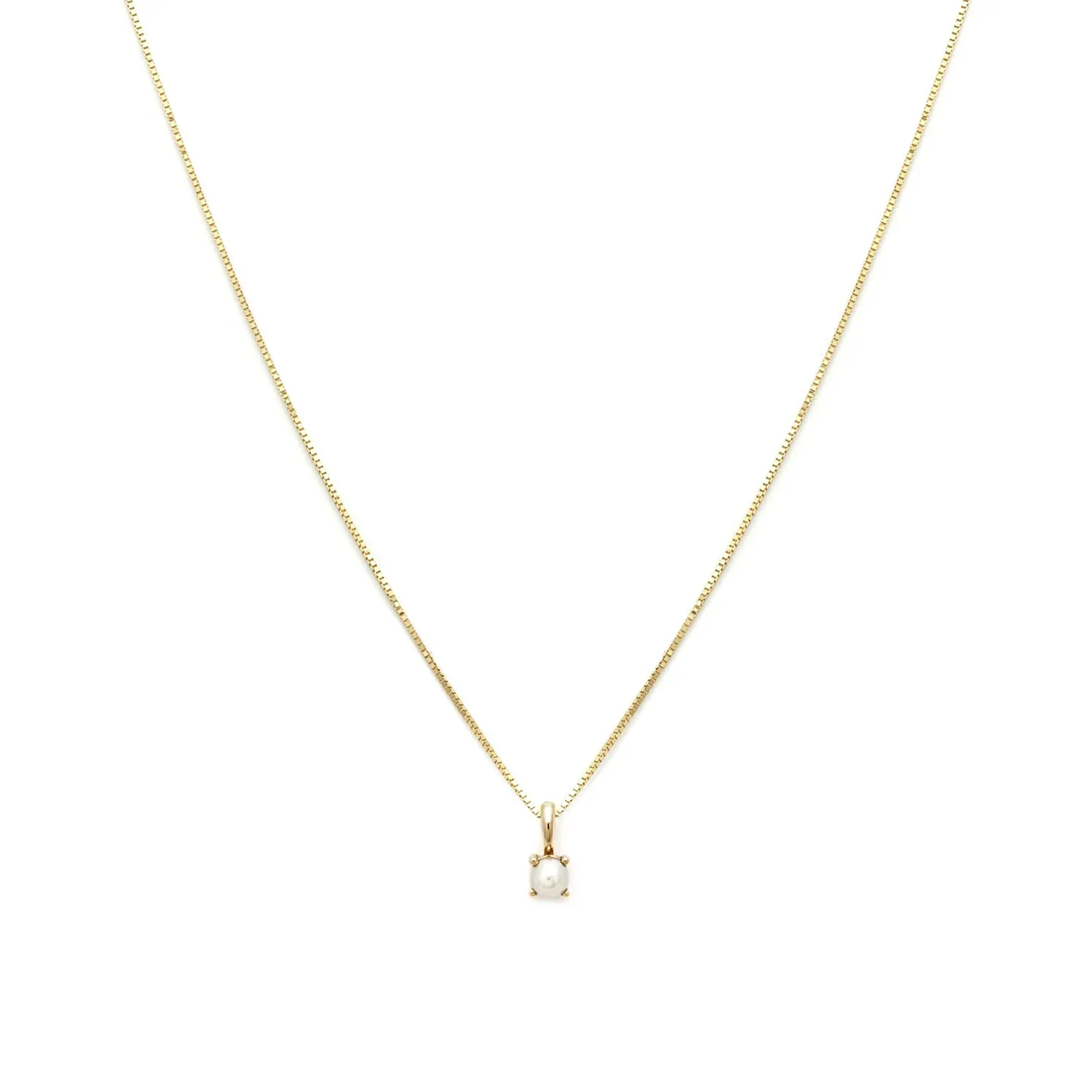 Element Necklace | 14k Gold & Pearl