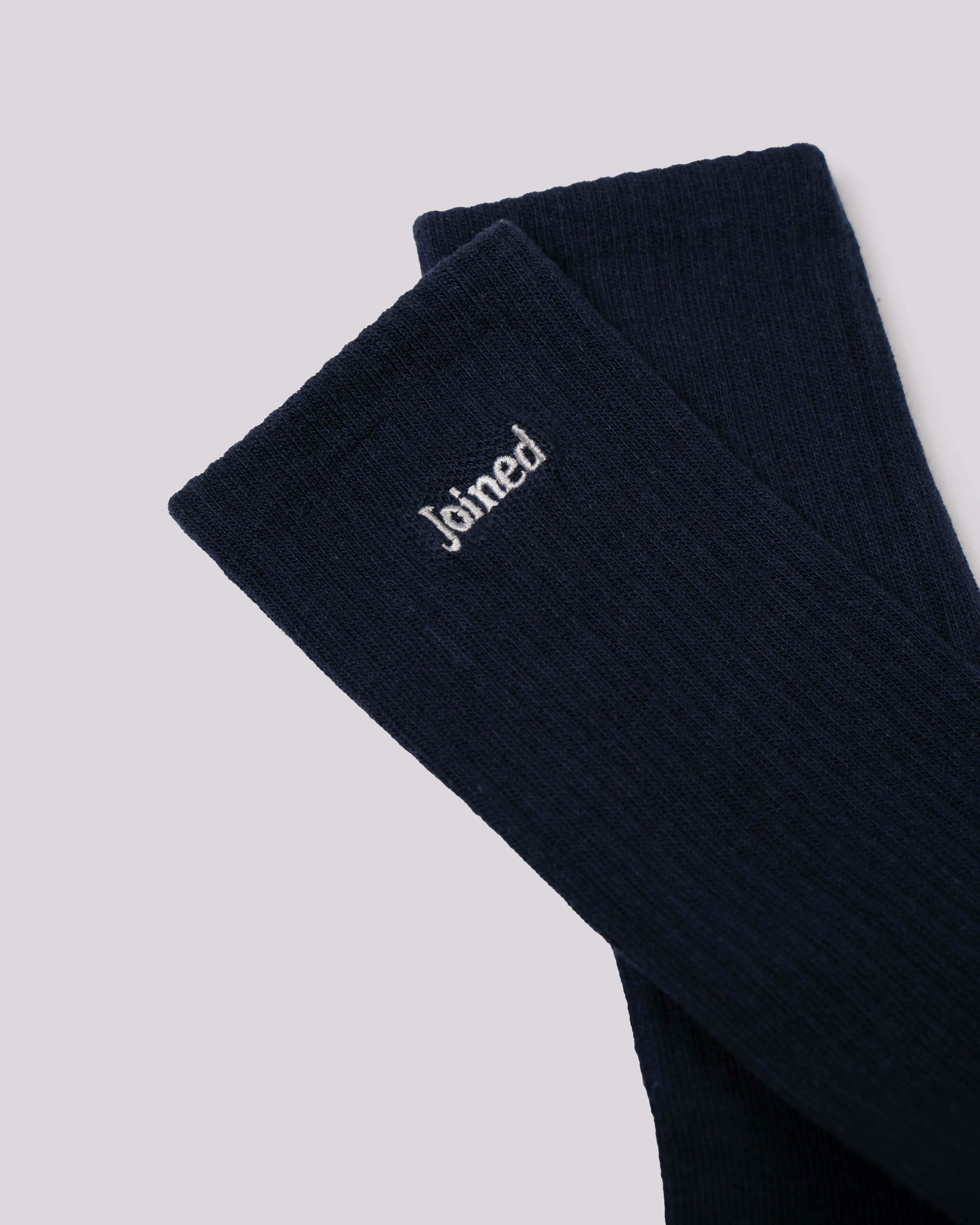 Embroidery Font Crew Socks