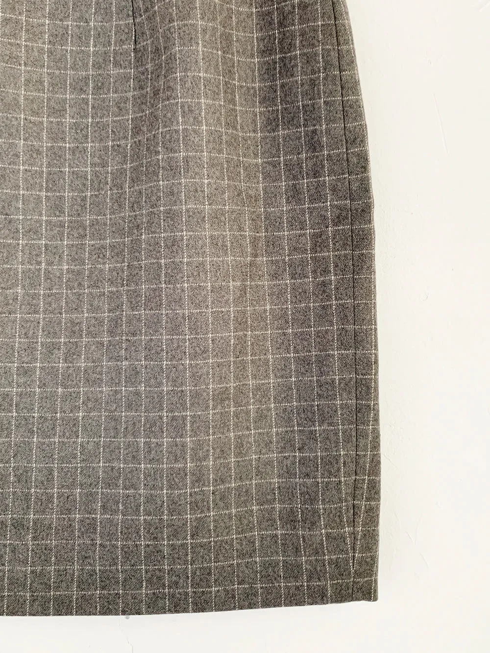 Erote Grey Windowpane Plaid Mini Skirt