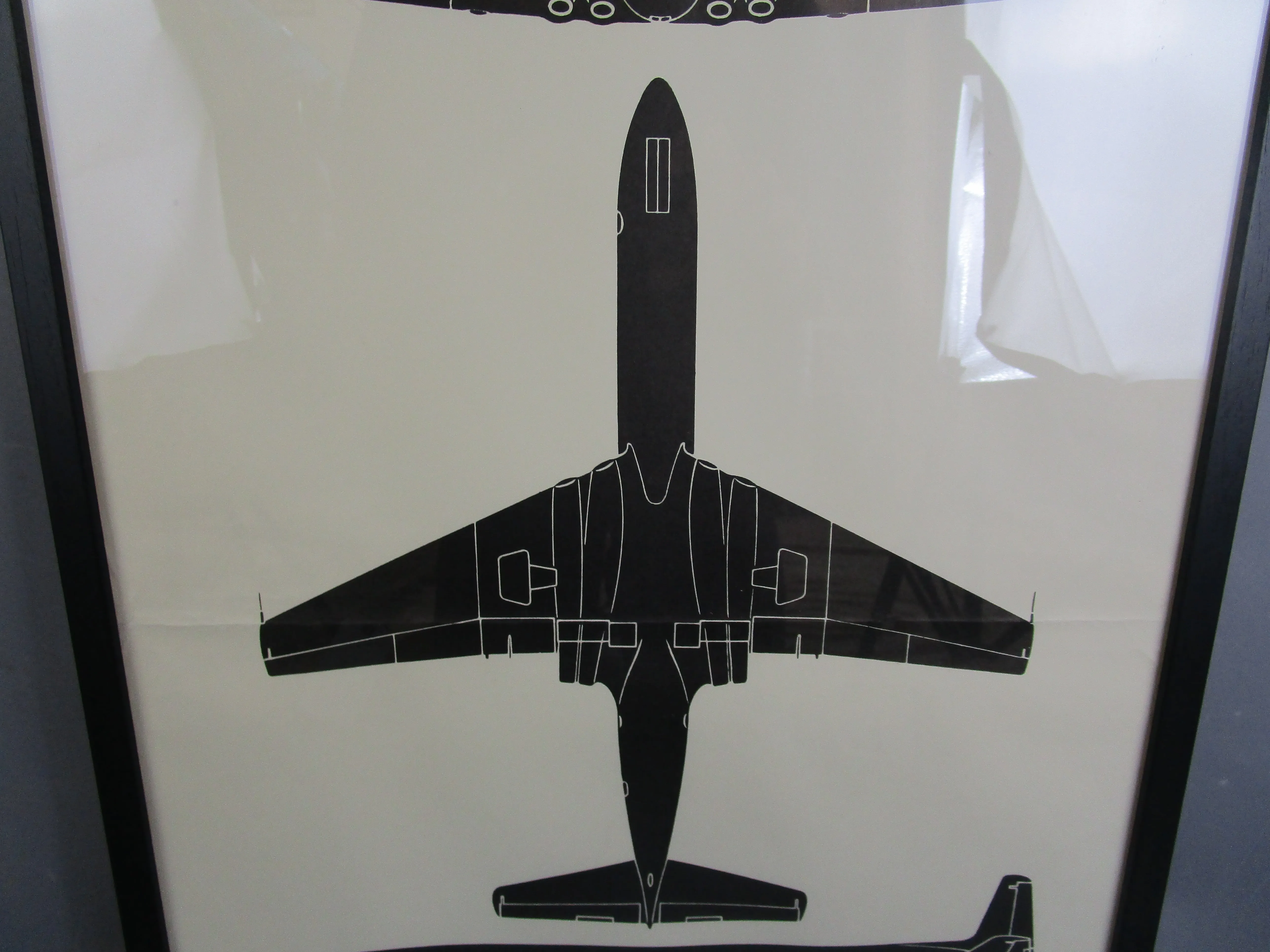 Framed cold War Aircraft Recognition Poster Comet MK.4B Vintage WW2 c1948