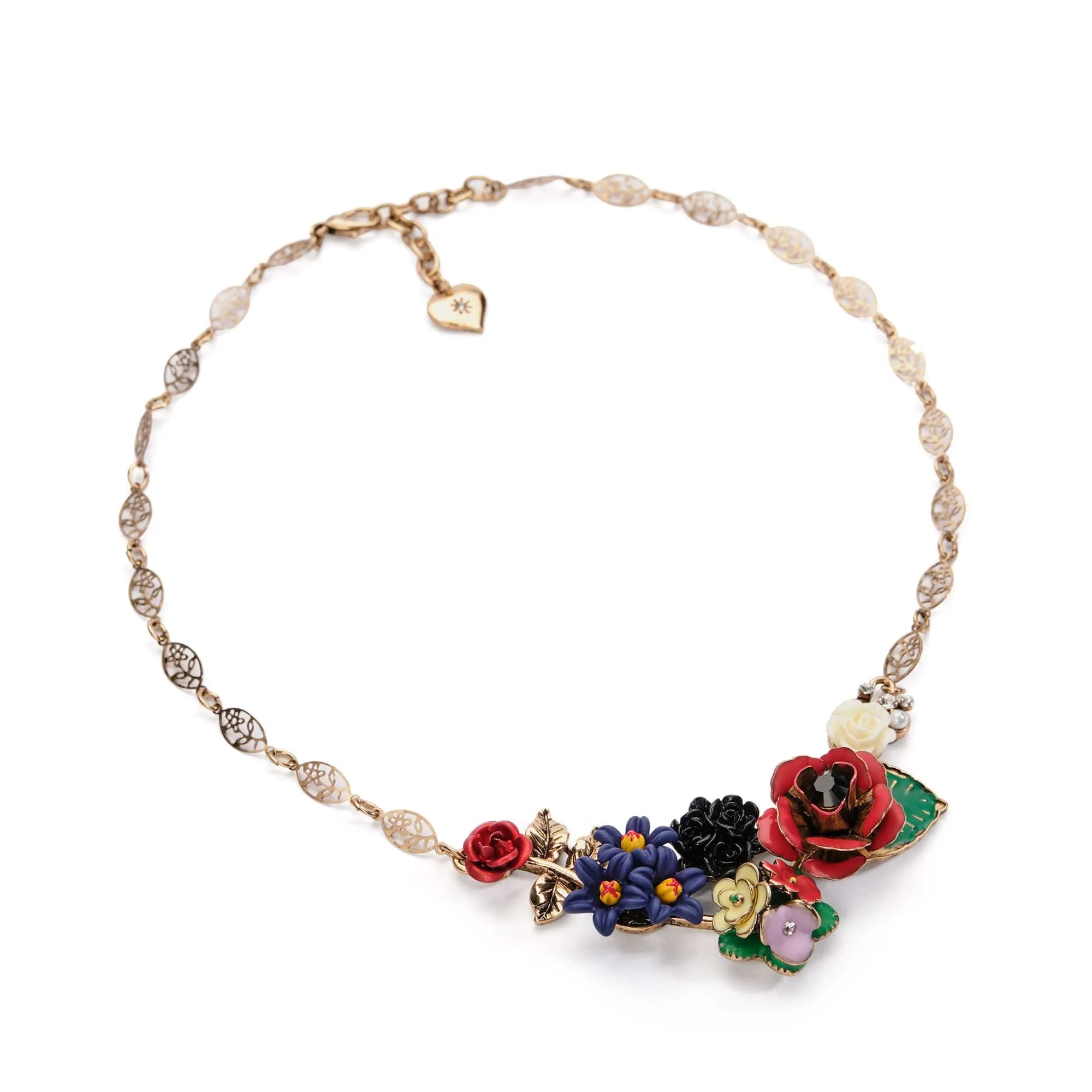 Frida Cluster Flower Vintage Style Necklace