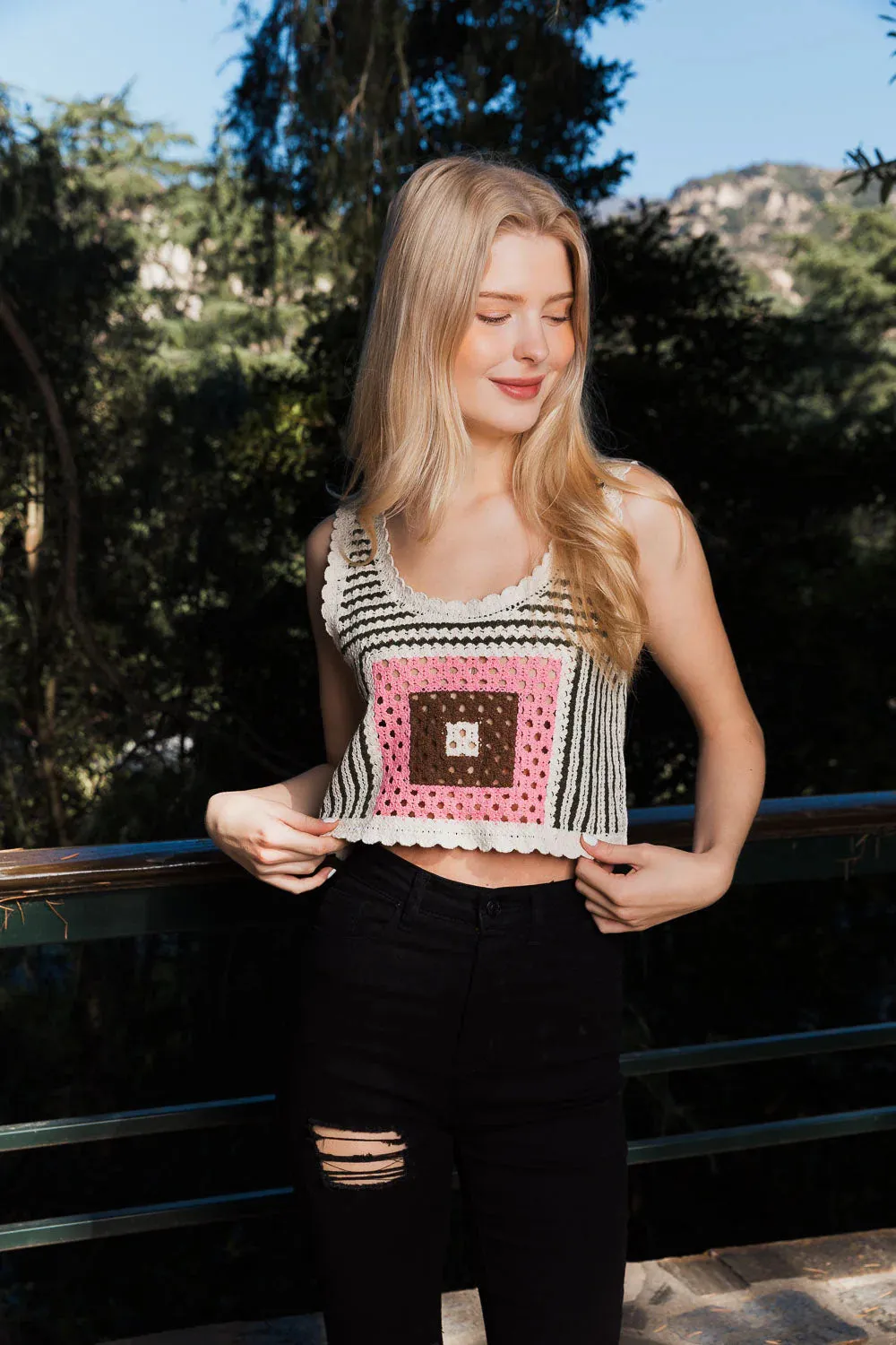 Fusion Stitched Crochet Multi Crop- 2 Colours