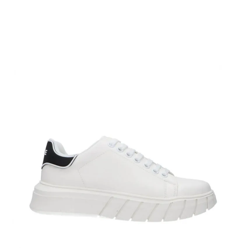 GAELLE SNEAKERS GBCDP2965 ADDICT IN ECOPELLE BIANCO-NERO