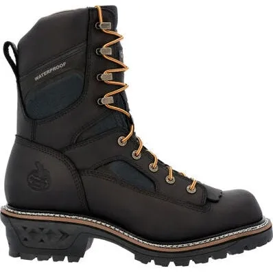 Georgia Men's Ltx Logger 9 Soft Toe WP Work Boot -Black- GB00618