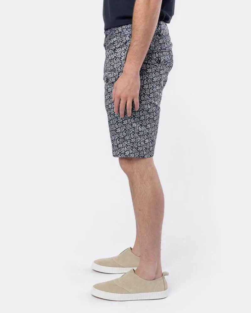 Ghurka Shorts in Navy Paisley