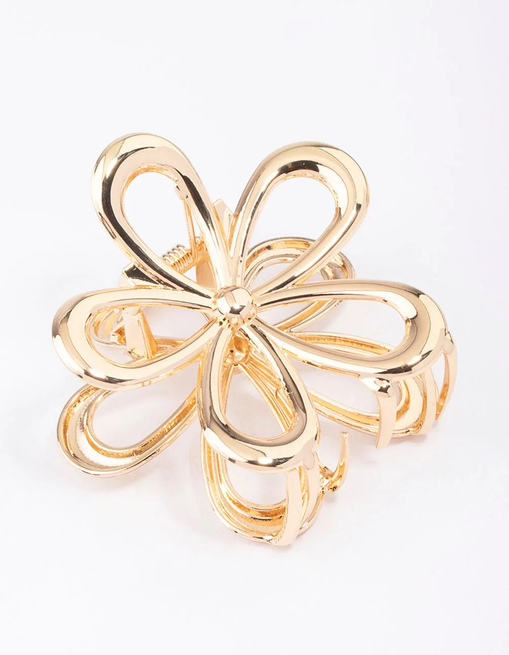 Gold Daisy Flower Hair Claw Clip