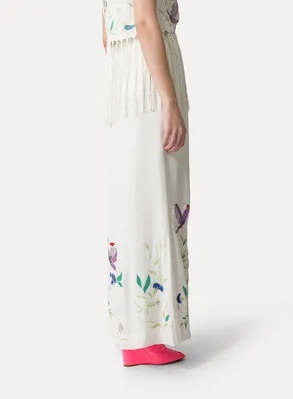 HEAVEN EMBROIDERED CREPE PANTS