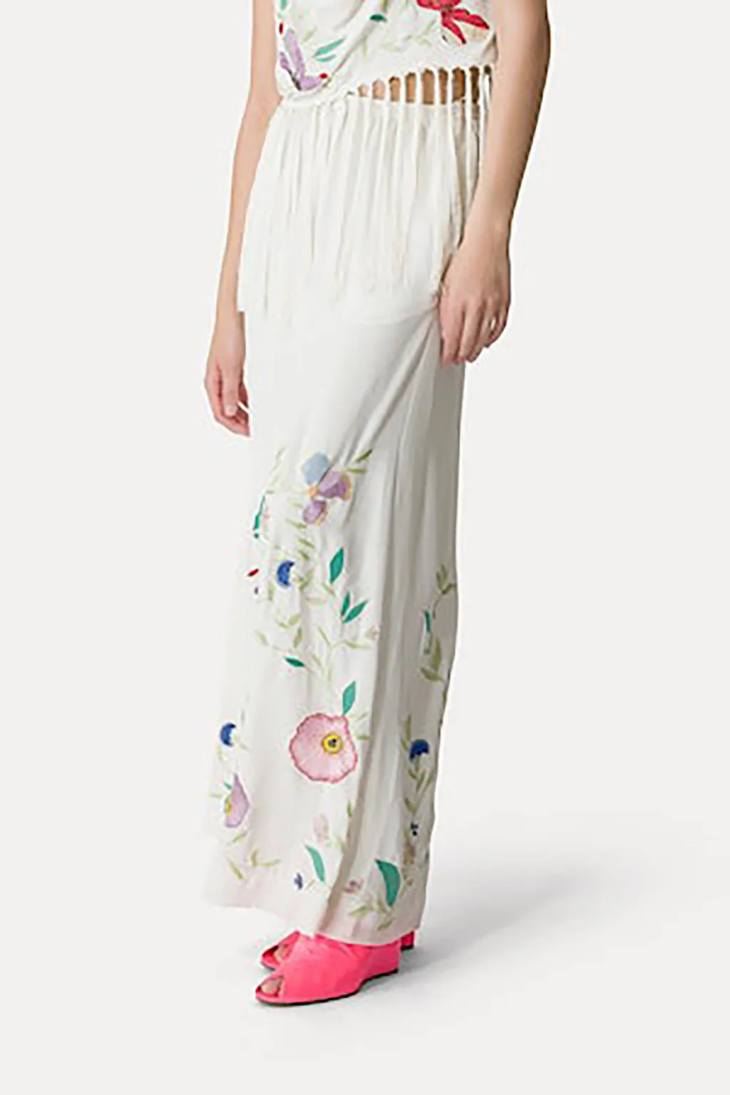 HEAVEN EMBROIDERED CREPE PANTS