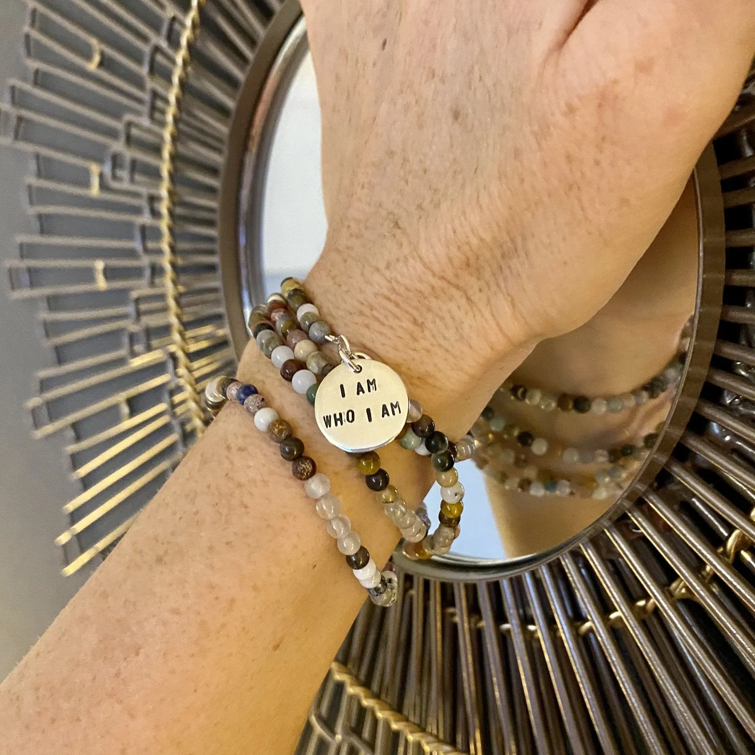 I am who I am - Affirmation Wrap Bracelet