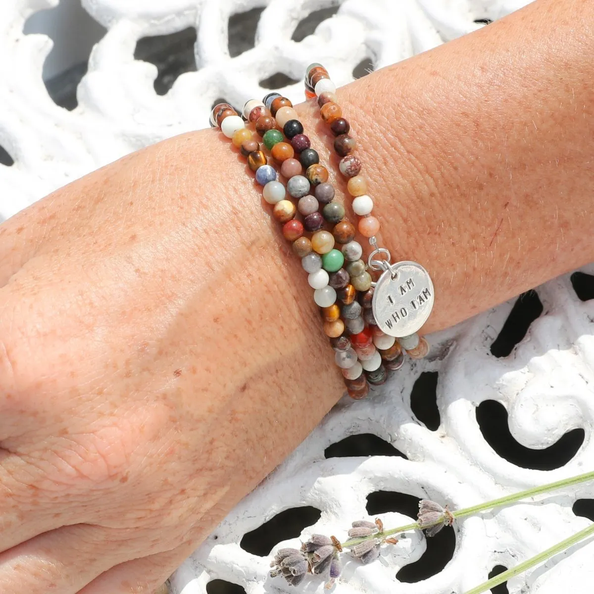 I am who I am - Affirmation Wrap Bracelet