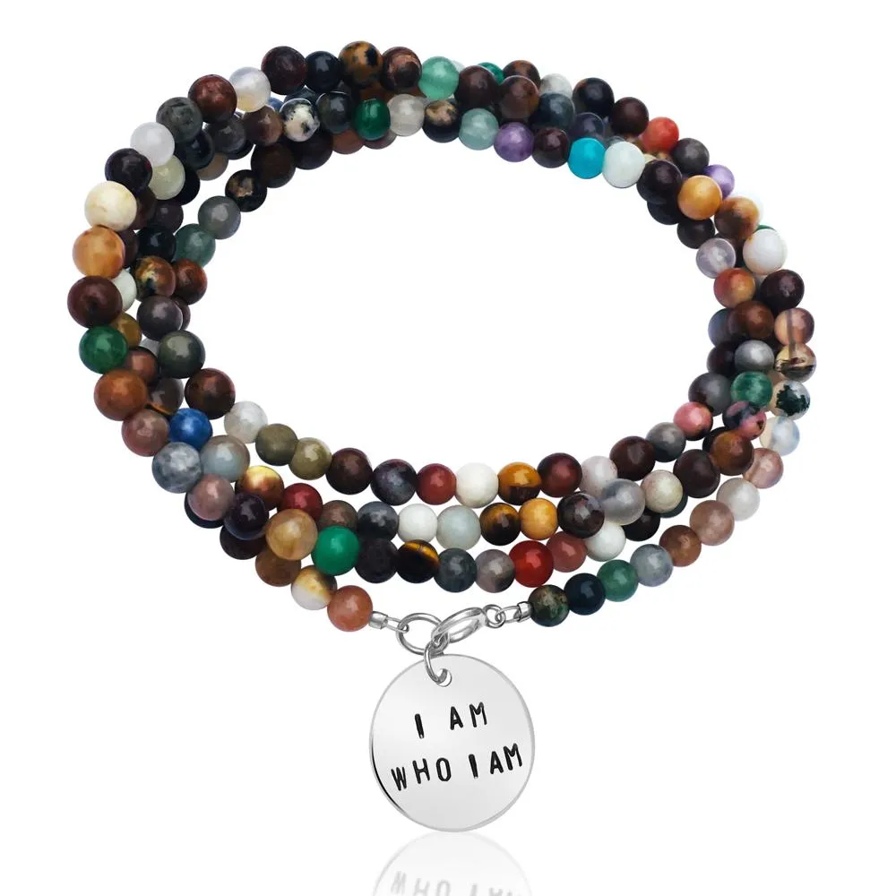 I am who I am - Affirmation Wrap Bracelet