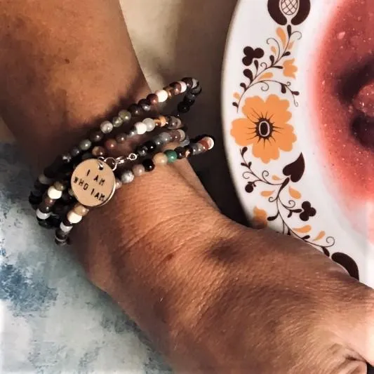 I am who I am - Affirmation Wrap Bracelet