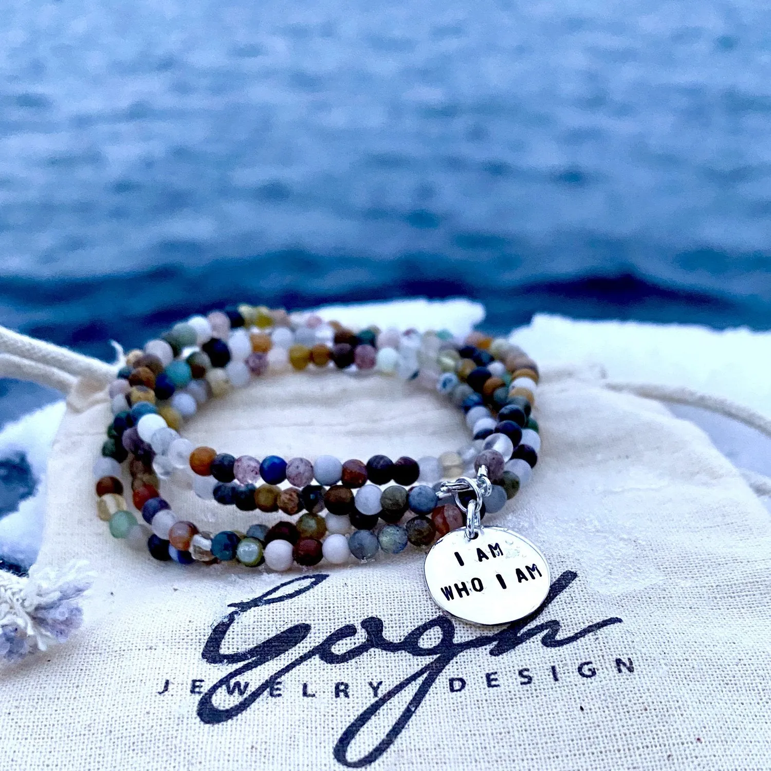 I am who I am - Affirmation Wrap Bracelet