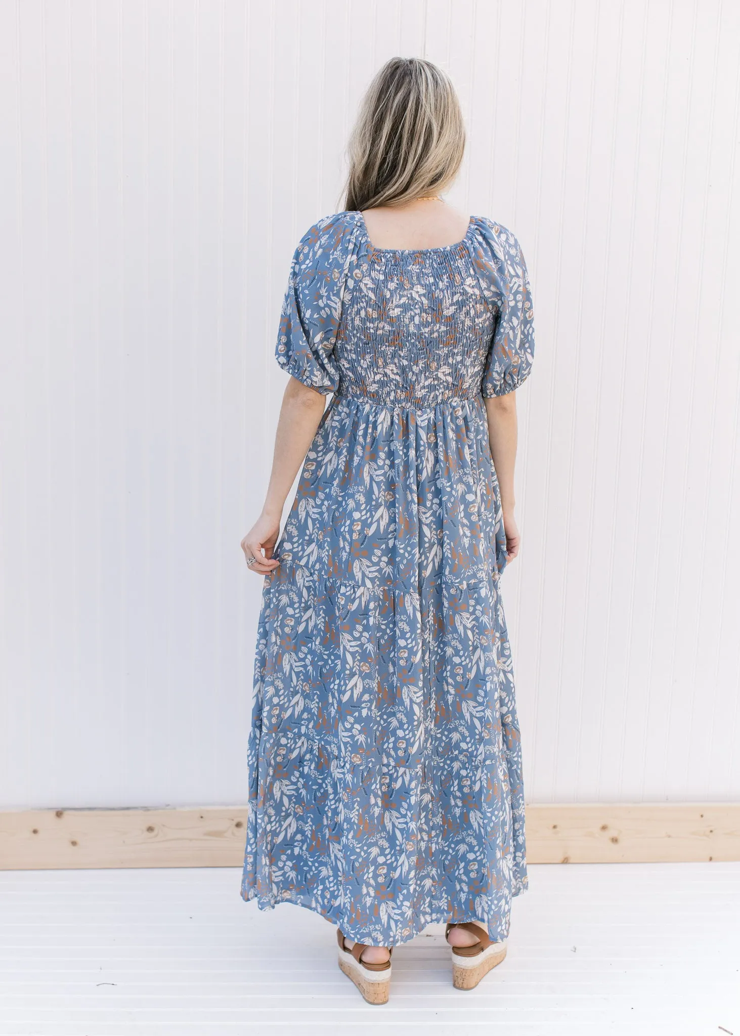 Indigo Floral Dress