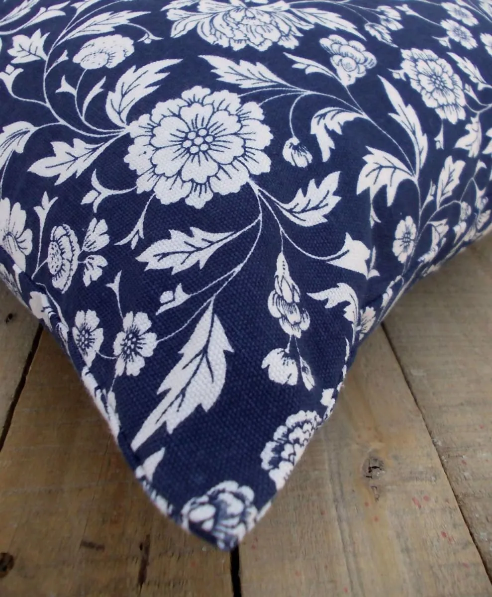 Indigo, throw pillow cover, Kalamkari print, Indian ethinic, cotton pillow, sizes available.